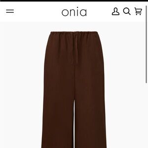 Onia brown linen pants